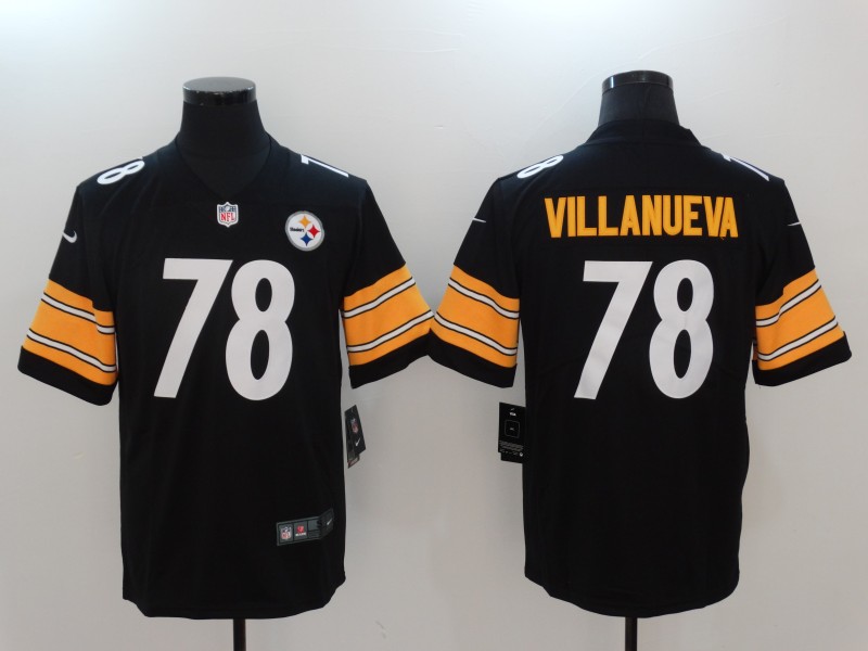 Men Pittsburgh Steelers #78 Villanueva Black Nike Vapor Untouchable Limited NFL Jerseys